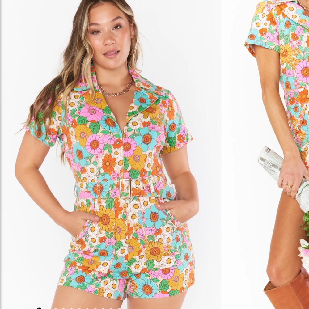 Show Me Your MuMu Floral Multicolor Romper